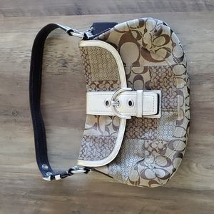 Coach Purse with Gold strap and accents